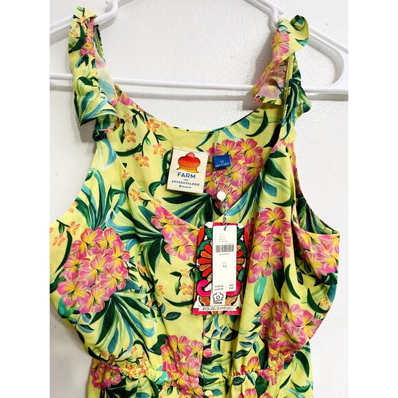 NWT Anthropologie Farm Rio Ruffled Floral Tank Size XS Tropical Resort Wear - Picture 3 of 3